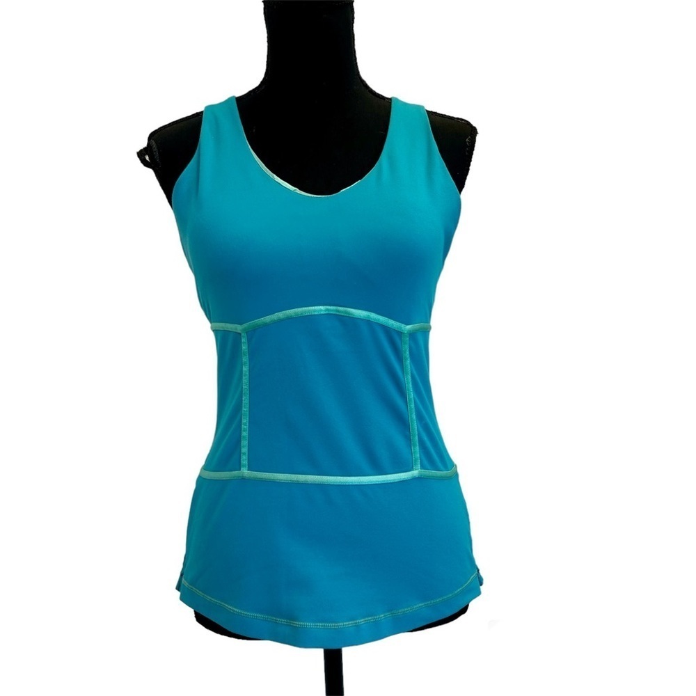 Lululemon teal blue Sirsa tank top Sz 8